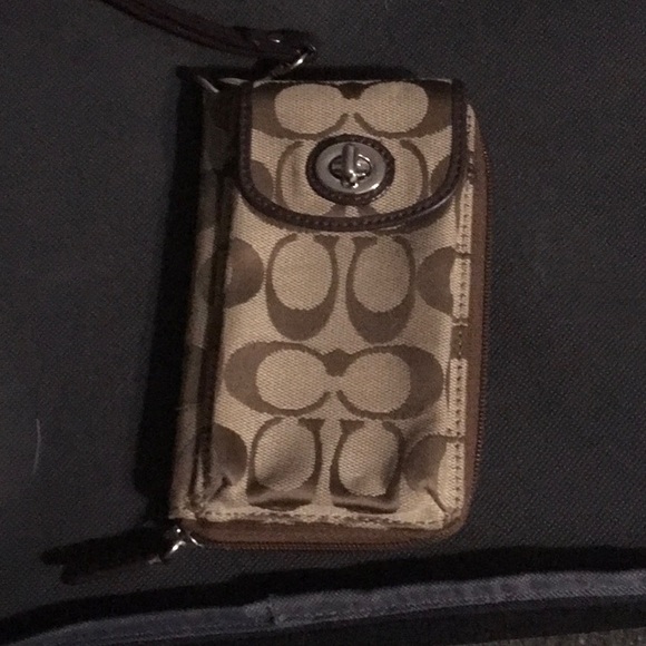 Small coach wristlet
